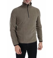 Ghassy Co. Erkek Yarım Fermuarlı Polar 9 Renk (Açık Haki)