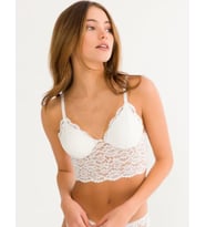 ASM1271 Kadın Ekru Kapsız Ic Astarlı Dantel Bralet