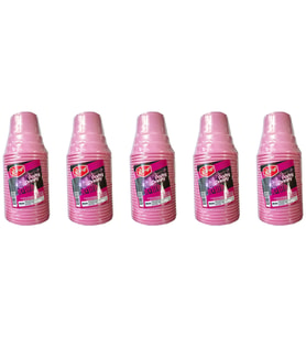 Roll-Up Party Dreams Parti Davet Piknik Renkli Plastik Sert Mika Bardak - Pembe - 25'li 5 Paket