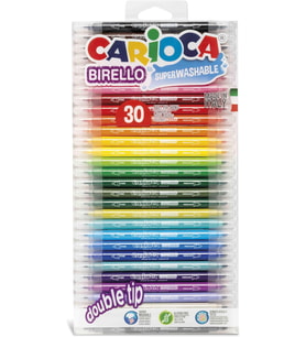 Carioca Birello Süper Yıkanabilir Çift Tarafli Keçeli Boya Kalemi 30'Lu