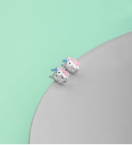 925 Ayar Gümüş Unicorn Model Çocuk Küpesi