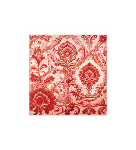 Bursa İpek Bordo Flower Desen Twill İpek Eşarp