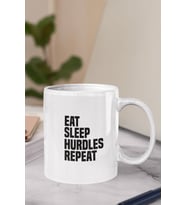 Eat Sleep Hurdles Repeat Baskılı Kupa Bardak
