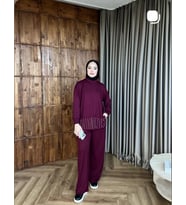 TESETTÜR TAŞLI TAKIM OYSHO KUMAŞ (Bordo)