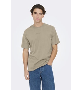 ONSLEVI LIFE REG TEXT SS TEE NOOS (Kahverengi)