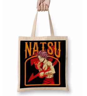 Fairy Tail Natsu Dragneel Fighting Stance Bez Çanta Uzun Saplı