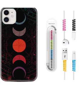 Apple iPhone 11 12 13 Mini Kılıf Kablo Koruma Spiral Silikon Epiclys 1645