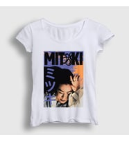 Presmono Kadın Beyaz Poster Müzik Mitski T-Shirt 544719tt