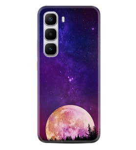 Infinix Hot 60 Kılıf Boutique Baskılı Resimli Mor Ay Pcode -025