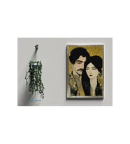 Postera Mem u Zin - Mem u Zin Çerçeveli Posteri - Mem ile Zin Posteri (32X47 cm ÇERÇEVELİ) (Siyah-Gri)