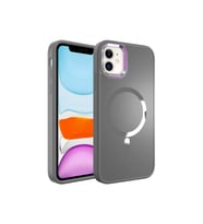 Apple iPhone 11 Uyumlu Kılıf M-safe Wireless Şarj Özellikli Zore Stil Kapak (Siyah)
