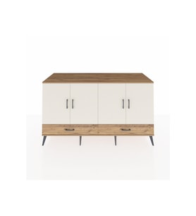 Kronos Konsol 6 Raflı 2 Çekmeceli 4 Kapaklı 176x59x99 Çam-Aytaşı/Çam