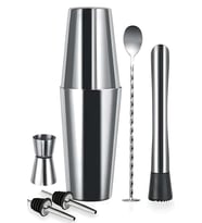6 Parça Avantajlı Kokteyl Set Boston Shaker (750ml)