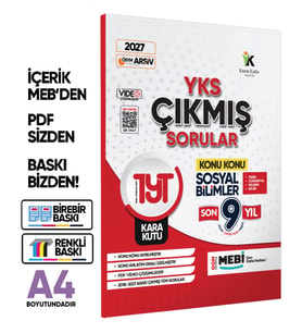2027 YKS-TYT Sosyal Bilimler Kara Kutu ÖSYM Çıkmış Soru Konu Konu Son 9 Yıl Video/PDF Çözümlü