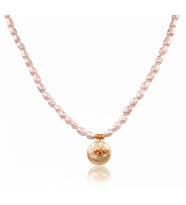 İncili Göz Gümüş Kolye - Gümüş (Rose)