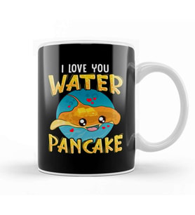 I Love You Water Pancake Adorable Stingray Pun Kupa Bardak Porselen
