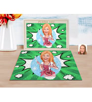 BK Gift Kişiye Özel Kadın Aşçı Karikatürlü 1000 Parça Profesyonel Puzzle-1