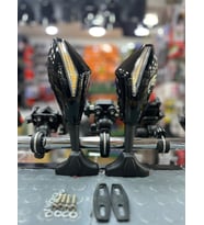 Rks R250 -Cbr-Pulsar Rs Uygun Racing Cbr Model Kayar Sinyalli Ayna Seti Siyah Renk Arasmto