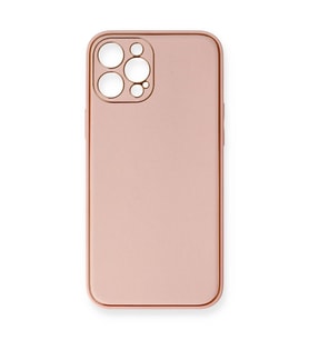 Apple İphone 12 Pro Max Kılıf Coco Deri Silikon Kapak - Pembe