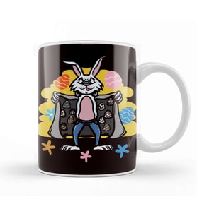Funny Easter Bunny Eggs Hunting Rabbit Egg Hunter Spring Kupa Bardak Porselen