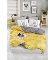 Ranforce Çift Kişilik Nevresim Seti Trendy Colors Sarı (Karışık)