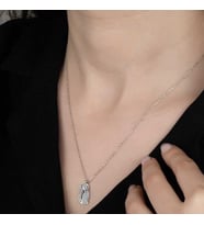 Ucarticaret S-warovski Taşlı Gümüş Kedi Bayan Kolye