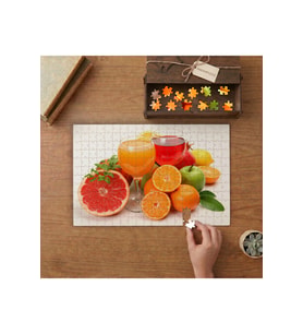 Kış Meyveleri Kokyetli Tasarımı 240 parça Ahşap Puzzle Ahşap Kutuda MP01757
