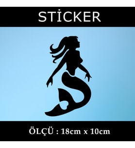 deniz kızı etiket sticker - 2 adet çıkartma araba motosiklet kask atv tablet pc buzdolabı otomobil bilgisayar uyumlu