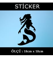 deniz kızı etiket sticker - 2 adet çıkartma araba motosiklet kask atv tablet pc buzdolabı otomobil bilgisayar uyumlu