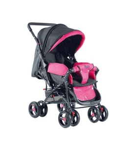 BH-603 13 BABYHOPE PUSET ( PEMBE - SİYAH ) BEBEK ARABASI (Standart)