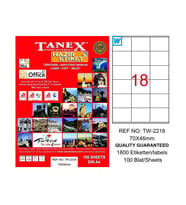 TANEX 2229 LASER ETİKET 70x29mm 30x100 3000 ADET