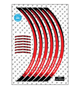 Grippatch Honda Forza 250 Jant Şeridi - Kırmızı / Siyah