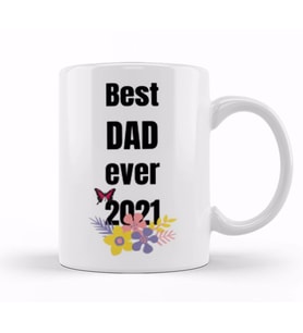 BEST DAD EVER PAPA Fathers Day Kupa Bardak Porselen