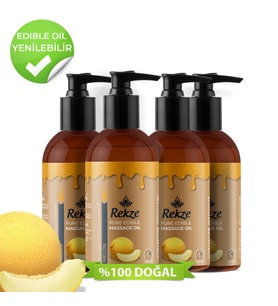 Rekze 4 Adet Kavun  Erotik Vucut Masaj Yagıkavun 120 ml