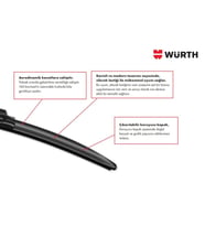 Würth Muz Silecek Takımı BMW 5 E60 2004-2009 ile uyumlu