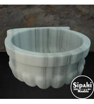 Sipahi Marble Marmara Pijamalı Özel Kavun Dilimli Kurna