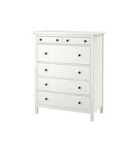Hemnes, 6 Çekmeceli Şifonyer, 108x130 Cm, Beyaz Vernik
