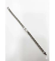 Rodyum Çelik Erkek Çelik Bileklik Boy 21.5 Cm / 0.6 Mm - Ebl0050