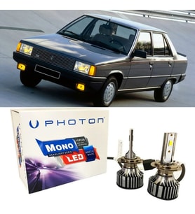 Renault 9 Led Xenon Uzun + Kısa Far Ampulü H4 Mono Yeni Seri Beyaz