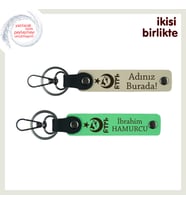 Birlikte Taşınacak Hatıra, Ayyıldız Kurt Göktürk Özel Kişisel Anahtarlık Takımı, Sütlü Kahve-Yeşil