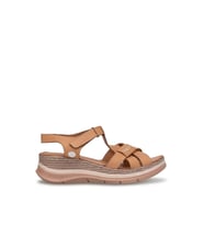 Mammamia D26YS-2590 Kadın Hakiki Deri Dolgu Topuk Sandalet Taba