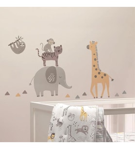 Bebek Zürafa Fil set , Bebek Ve Çocuk Odası Dekoratif Duvar Sticker Çıkartması (Karışık)