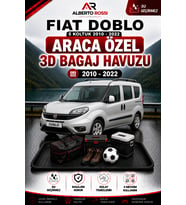 Fiat Doblo 5 Koltuk 2010 - 2022 Araca Özel 3D Bagaj Havuzu