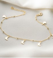 925 Ayar Gümüş Gold Figürlü Halhal