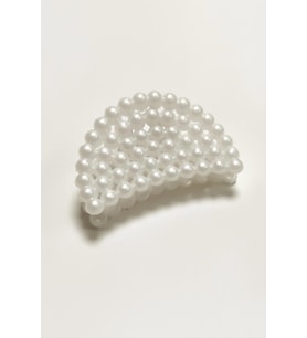 6 cm Oval İnci Mandal Toka 1 Adet