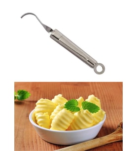 Tereyağ Çekeceği Paslanmaz Çelik Tereyağ Kaşığı Sunum Kaşığı 21 cm
