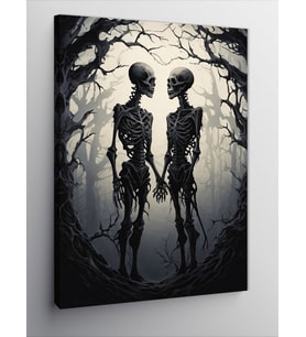 Kanvas Tablo Ormandaki İskeletler
