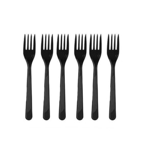 Plastik Çatal Siyah 25 Li