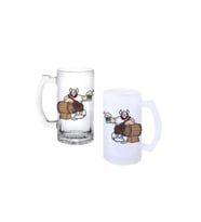 Ghostbastır Design Vikingler Kulplu Bira Bardağı Buzlu veya Şeffaf Seçenekli 0245