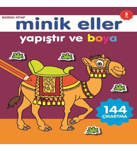 Minik Eller Yapıştır Ve Boya - Bordo Kitap